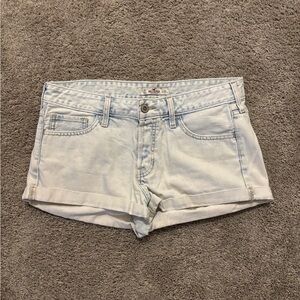 Hollister White Wash Denim Shorts
